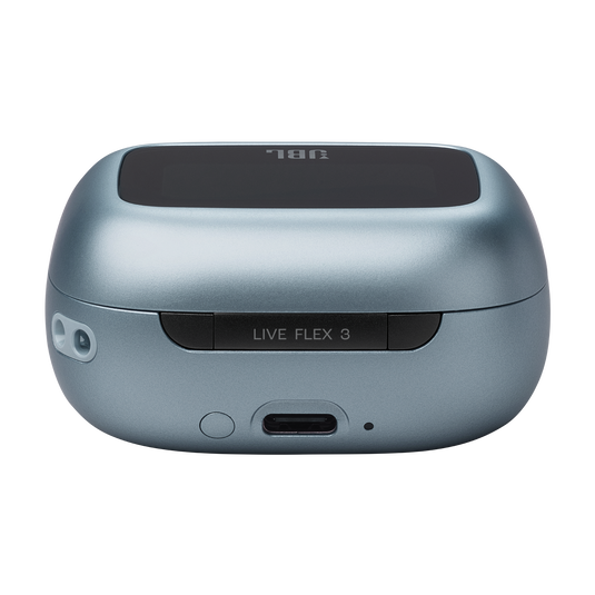 JBL Live Flex 3 - Blue - True wireless noise-cancelling open-stick earbuds - Detailshot 4 image number null
